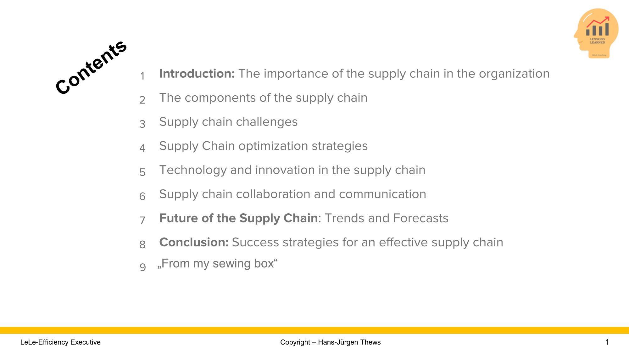 Building further training in efficient supply chains - Digital expertise available for download