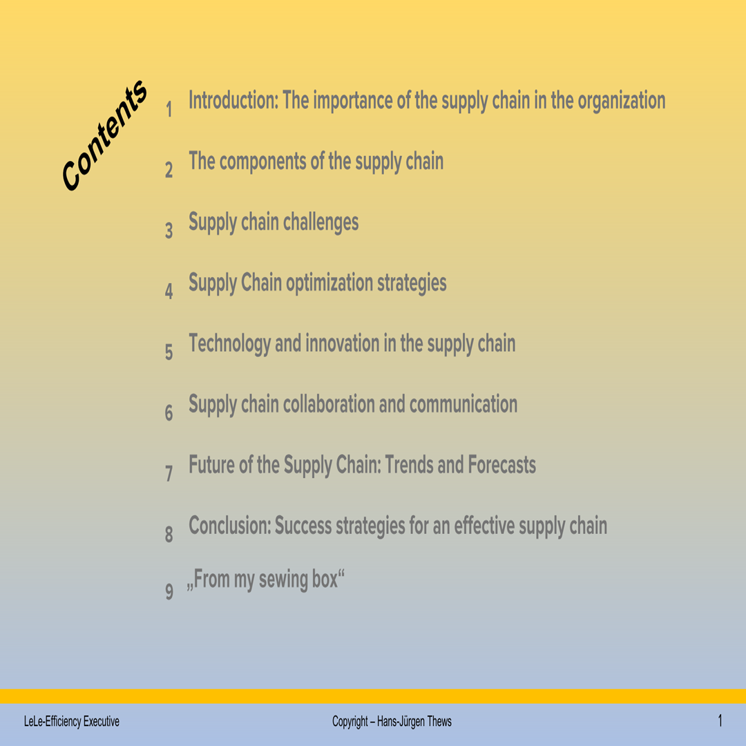 Building further training in efficient supply chains - Digital expertise available for download