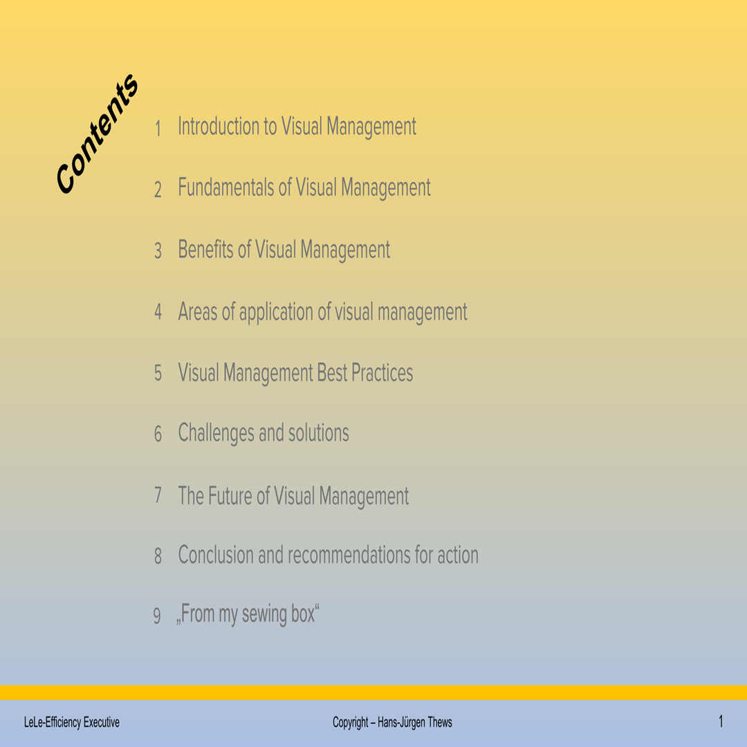 Visual Management - Seeing helps understanding - Digital expertise available for download
